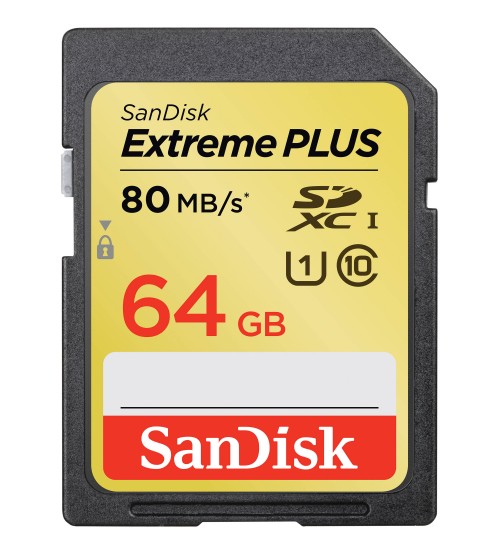 SanDisk Extreme PLUS SDXC UHS-I 80MB/s 64GB 